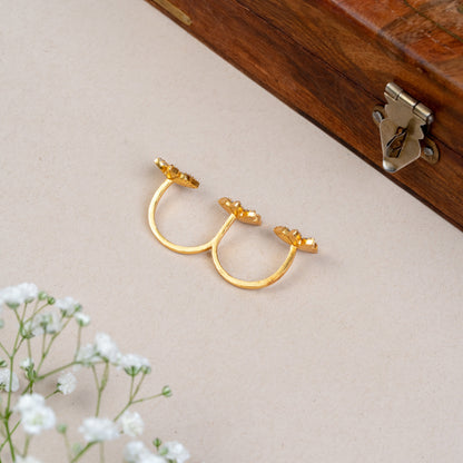 Blue Mehar Double Finger Ring