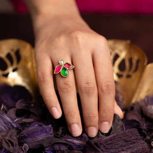 Vriksha Kundan Ring