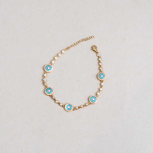 Evil Eye Glow Bracelet (Pink)