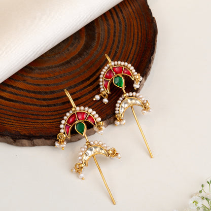 Crescent Moon Needle Earcuff