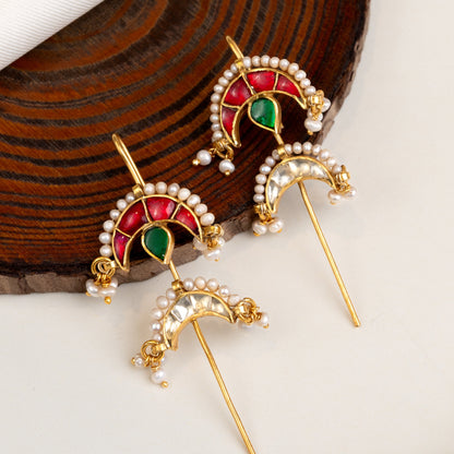 Crescent Moon Needle Earcuff