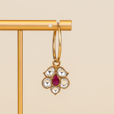 Suhana Kundan Hoop Earrings