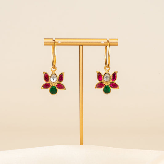 Saanjh Kundan Hoop Earrings