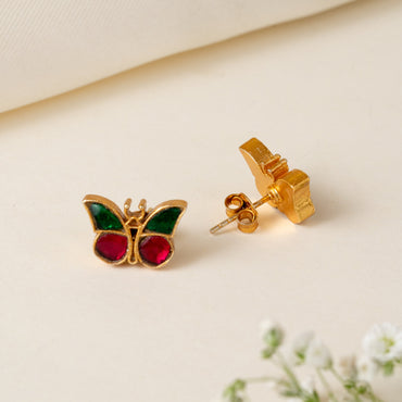 Aadhvi Butterfly Kundan Stud