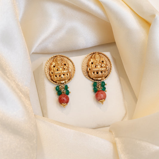 Goddess Lakshmi Temple Earrings