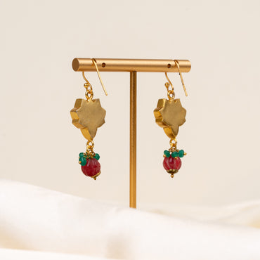 Jeevika Lotus Hook Earrings