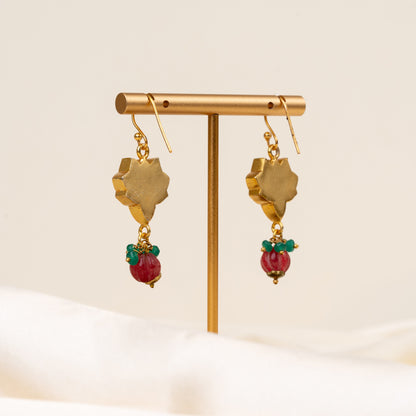 Jeevika Lotus Hook Earrings