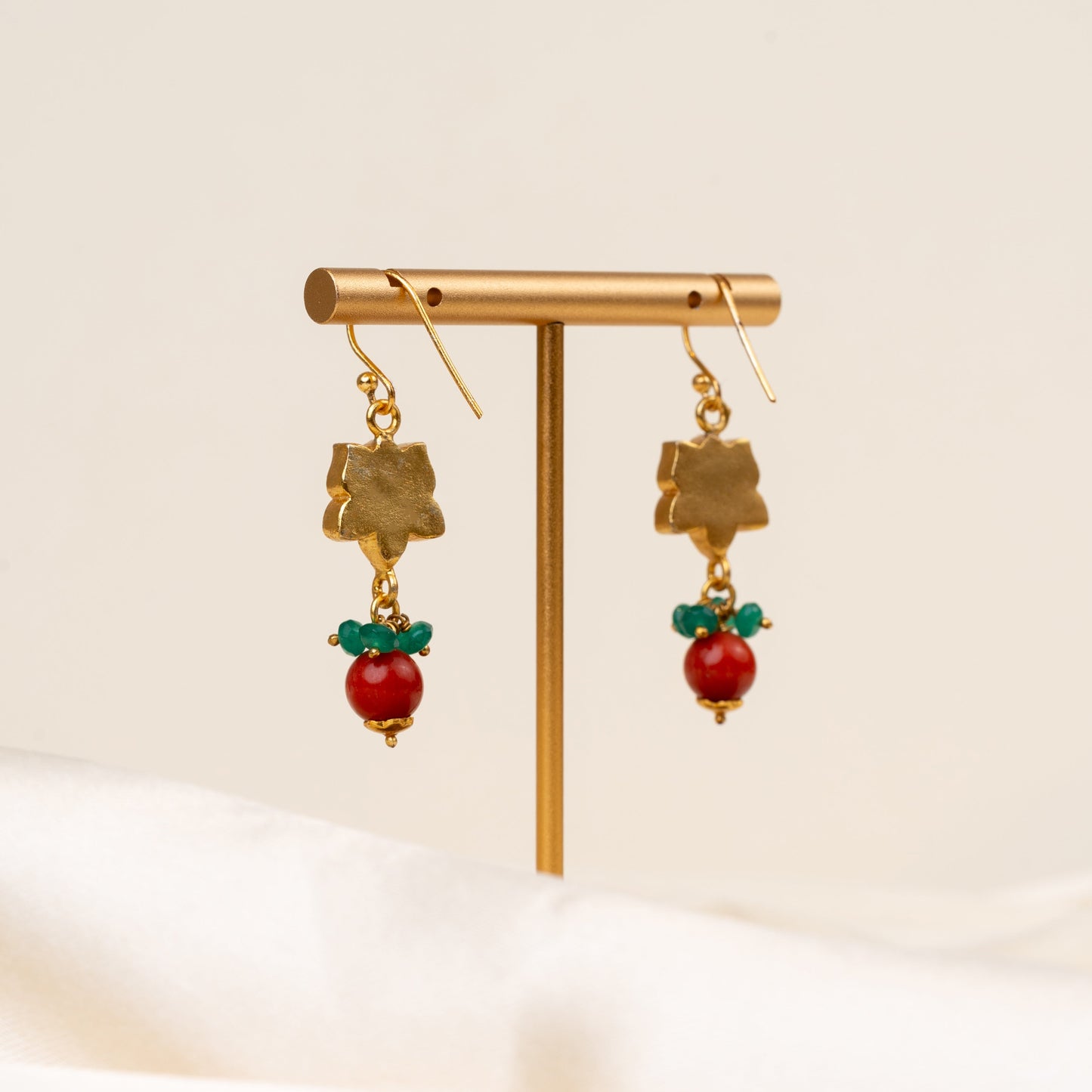 Rupali Lotus Hook Earrings