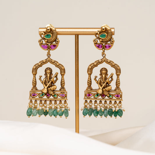 Lord Ganesha Swar Earrings