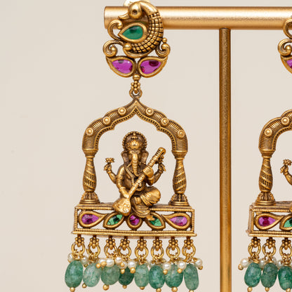 Lord Ganesha Swar Earrings