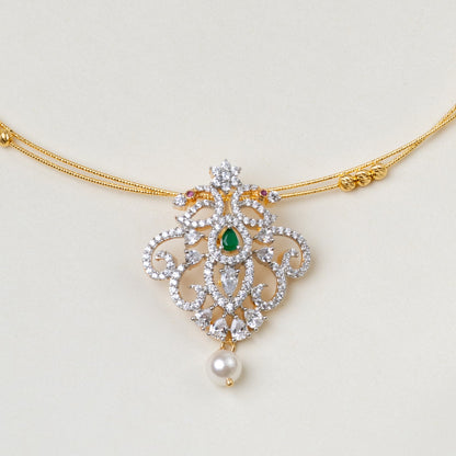 Anvika CZ Kante Necklace