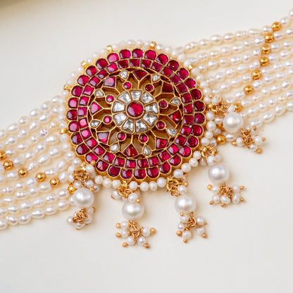 Anaya Kundan Pearl Choker