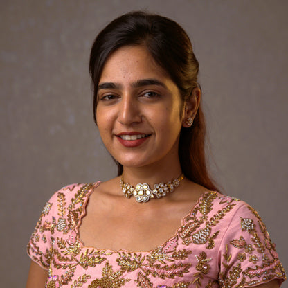 Miraya Moissanite Choker & Earrings Set