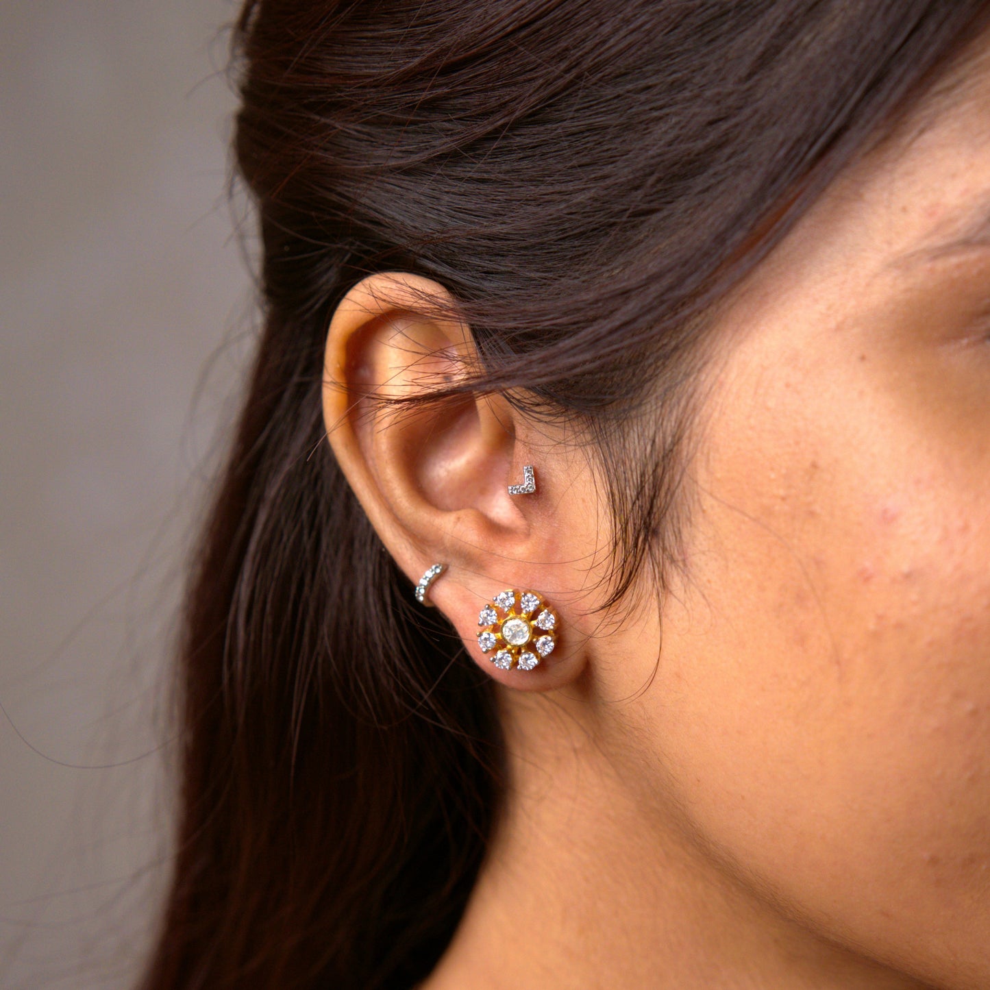 Miraya Moissanite Choker & Earrings Set