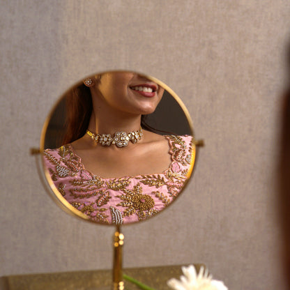 Miraya Moissanite Choker & Earrings Set