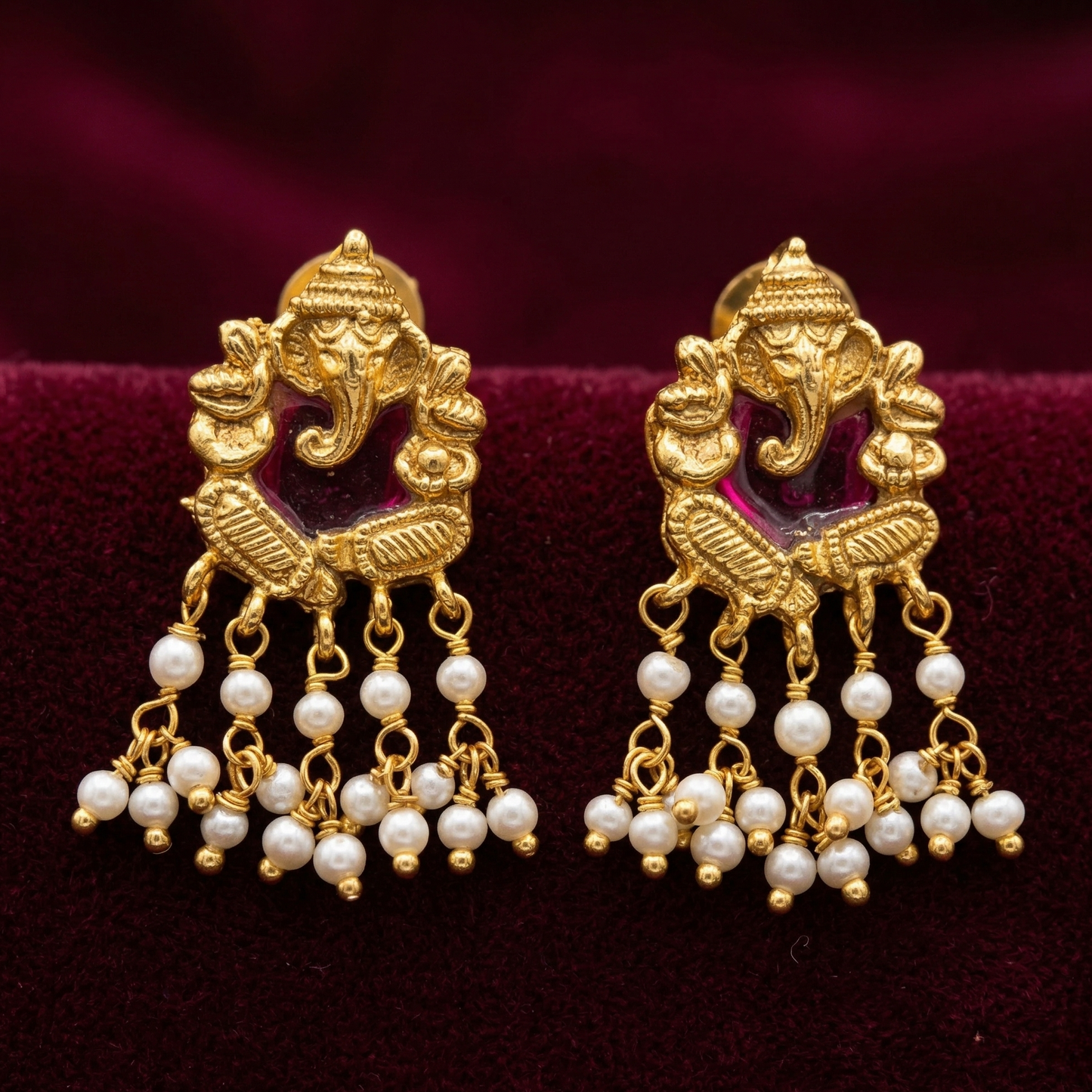 Lord Ganesha Temple Earrings