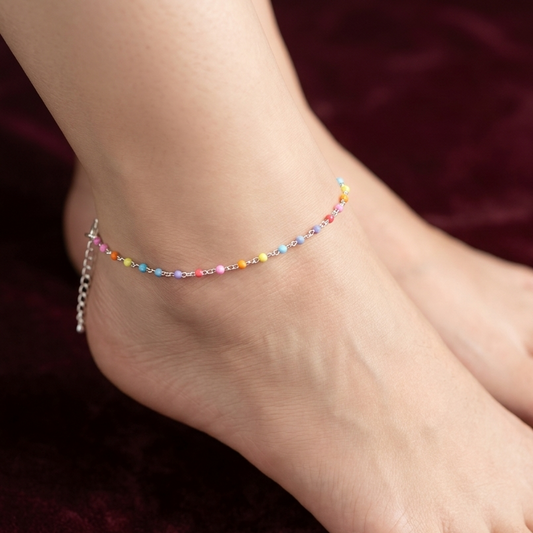 Rainbow Single Leg Anklet