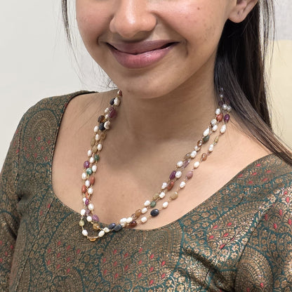 Three Layer Navratna Beads Chain