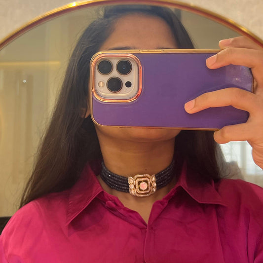 Blue Glow Moissanite Choker