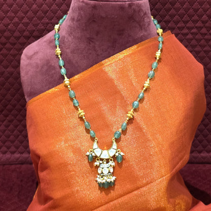 Crescent Green Necklace