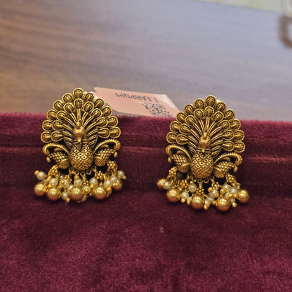 Peacock Temple Necklace & Earrings set