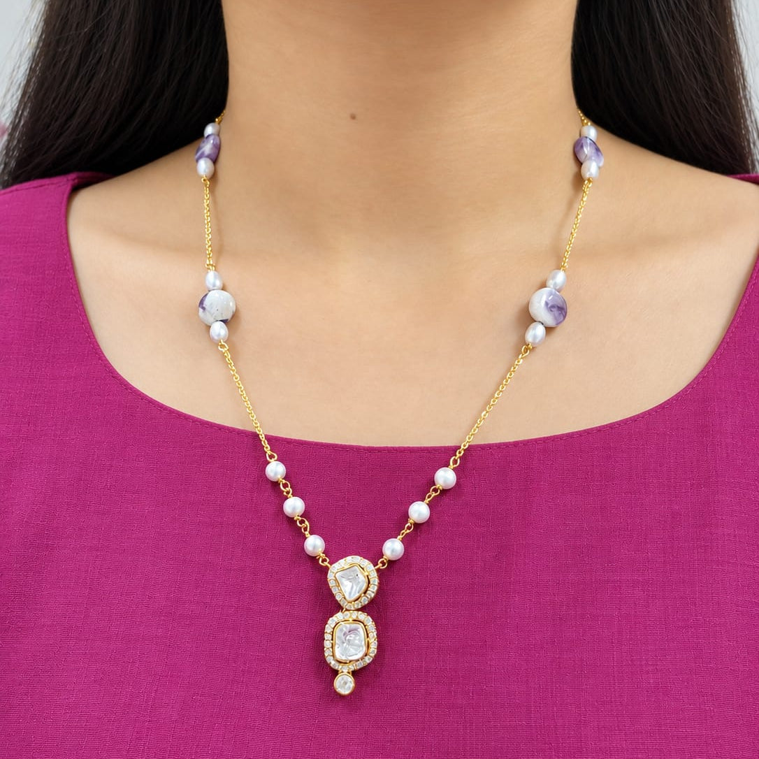 Lilac Frost Moissanite Necklace