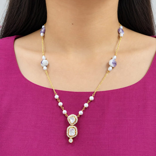 Lilac Frost Moissanite Necklace