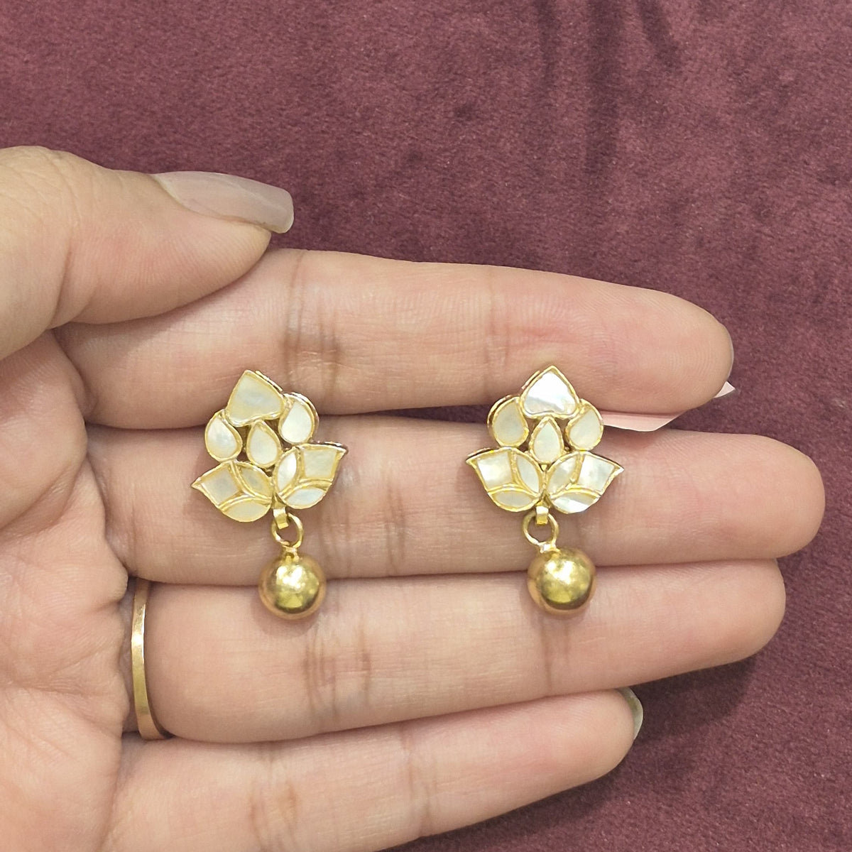 Nitya Petal MOP Earrings