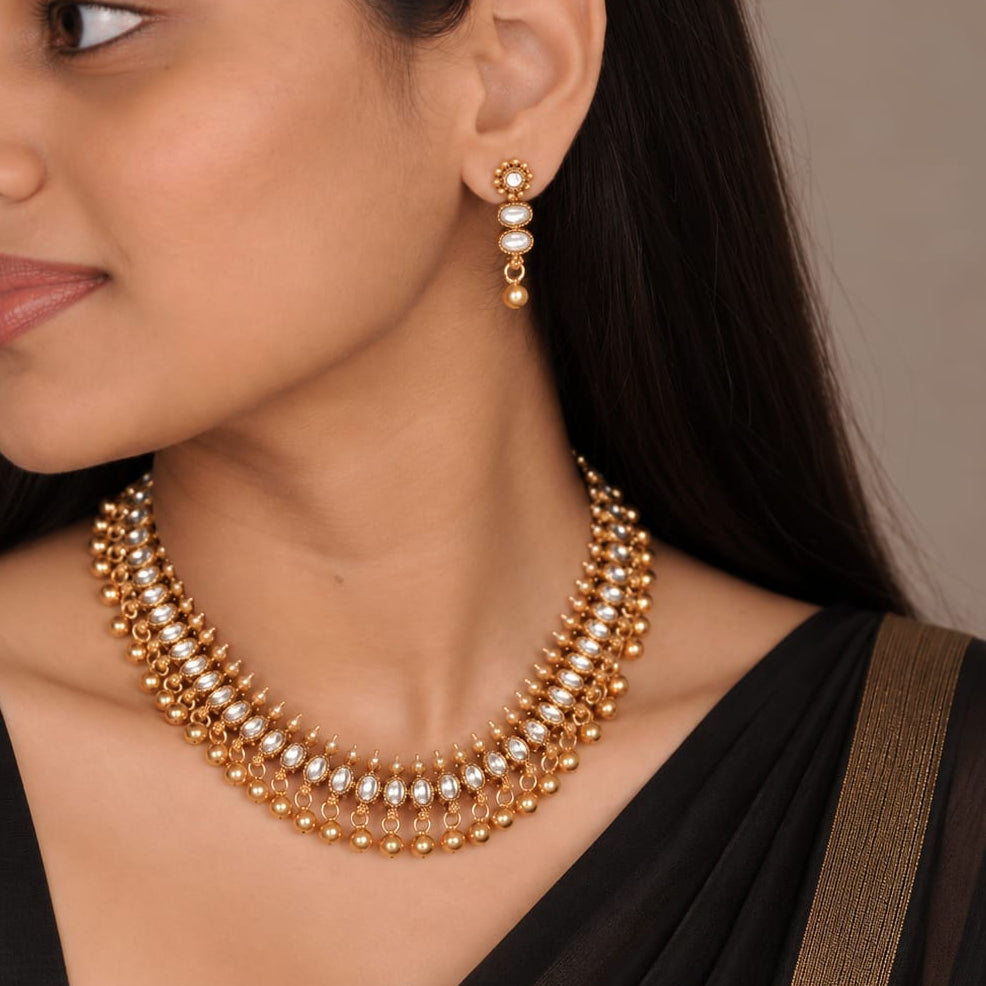 2 in 1 Reversible Multicolor necklace & Earrings set