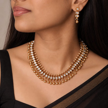 2 in 1 Reversible Multicolor necklace & Earrings set