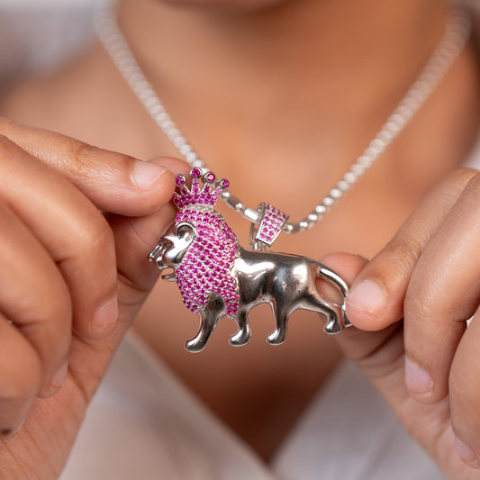 Pink Lion Pendant