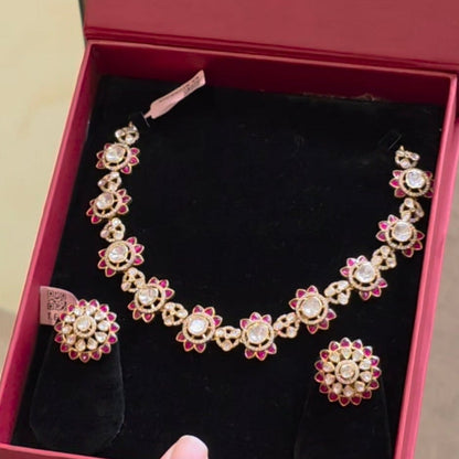 Florelle Moissanite Necklace & Earrings Set
