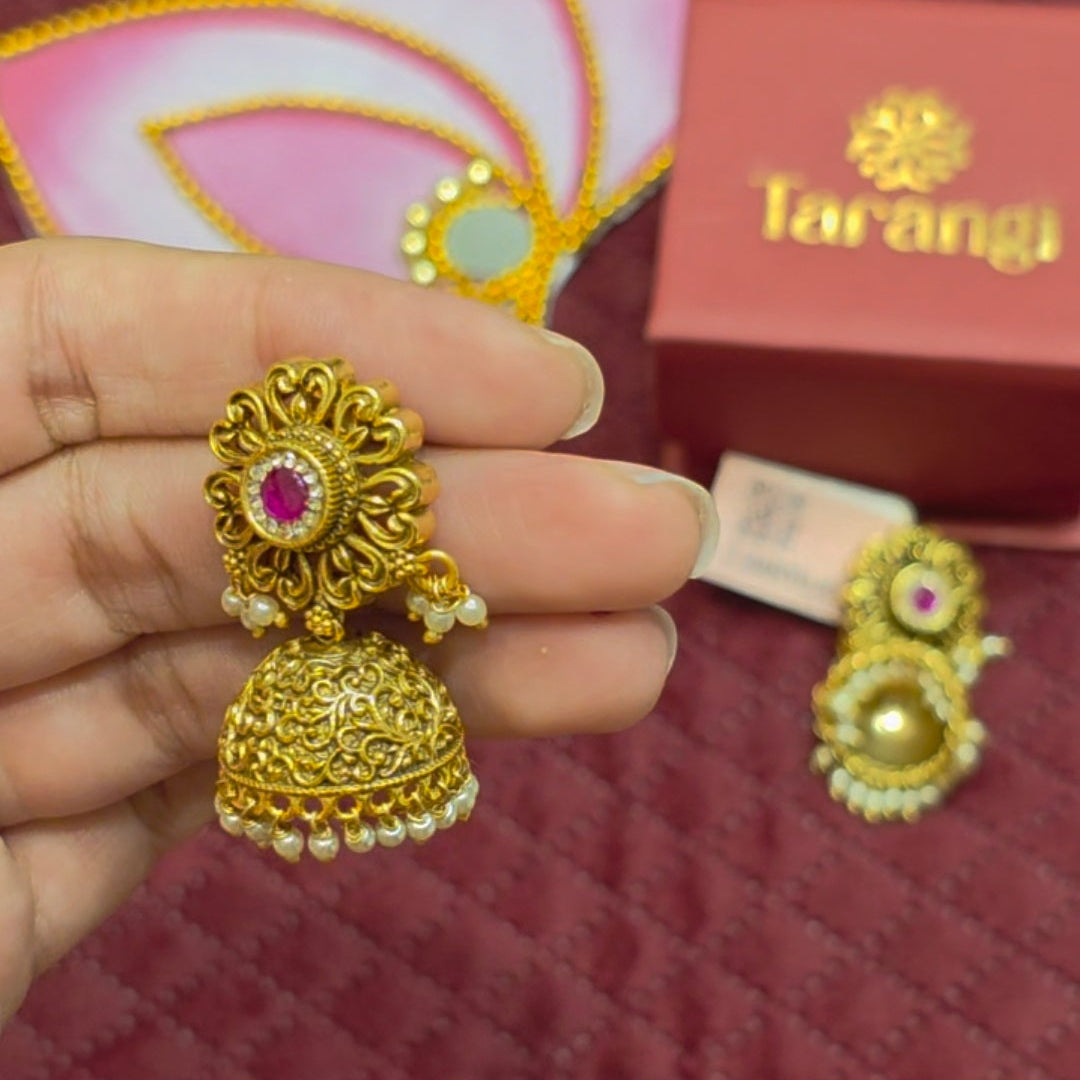 Dhikthi Temple Necklace & Earrings Set