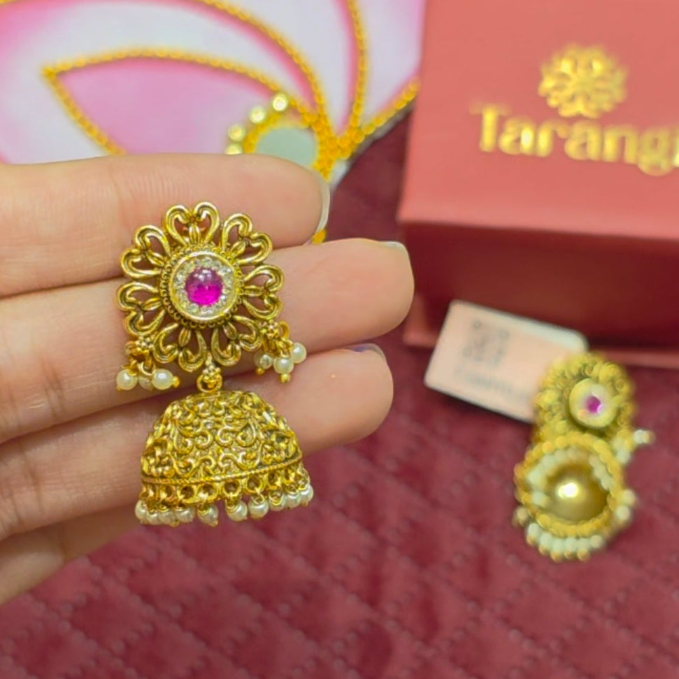 Dhikthi Temple Necklace & Earrings Set