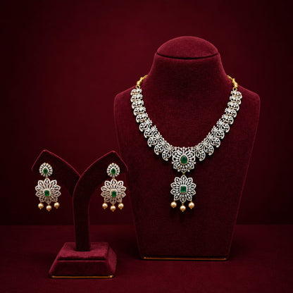 Mahi CZ Necklace & Earrings set
