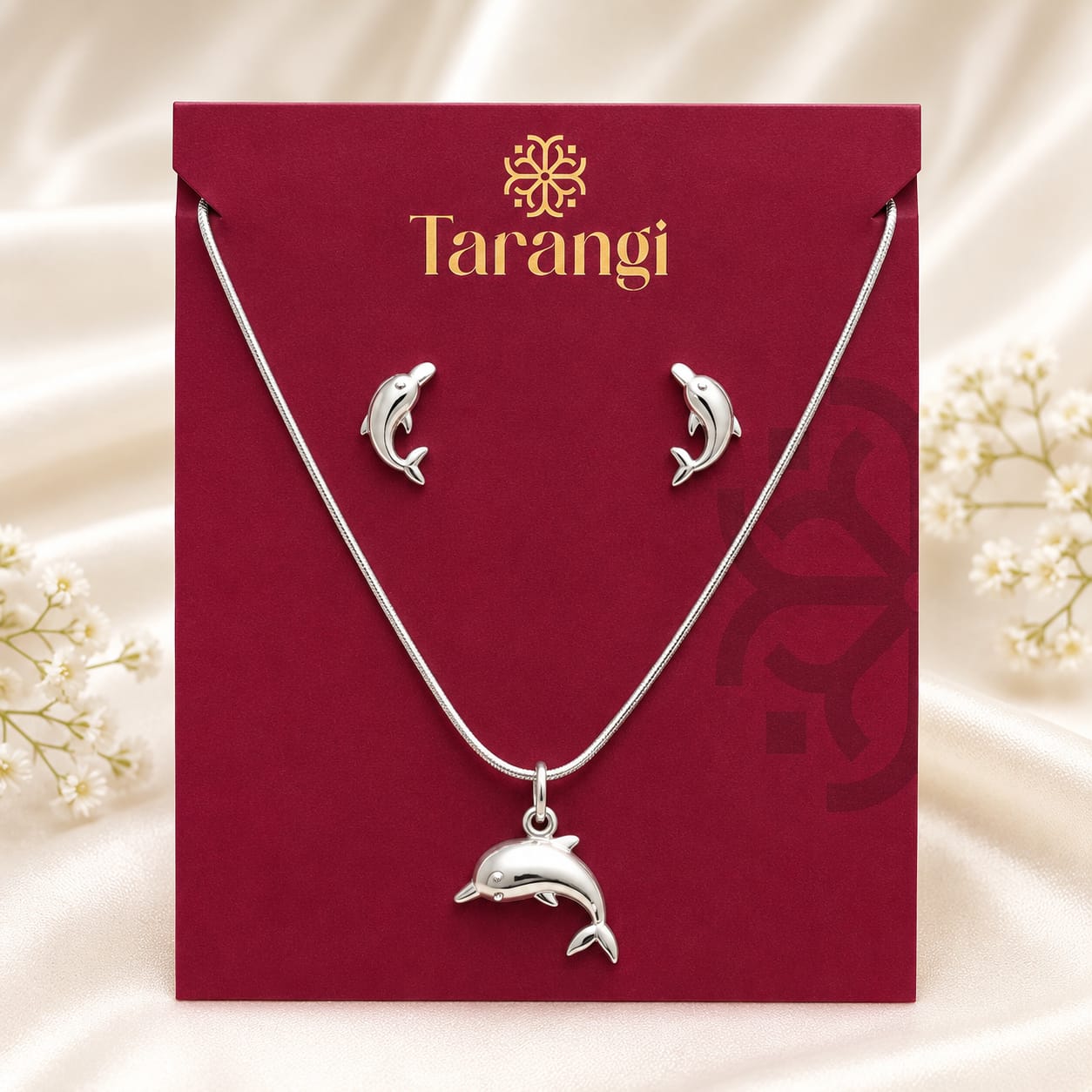 Dolphin Chain & Earrings Set