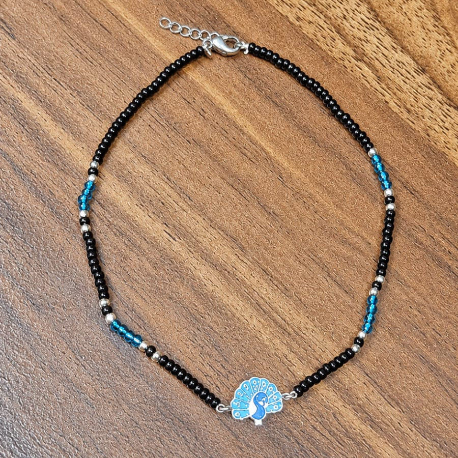 Barya Peacock Single Leg Anklet