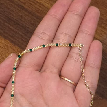 Sparkle Golden Single Leg Anklet