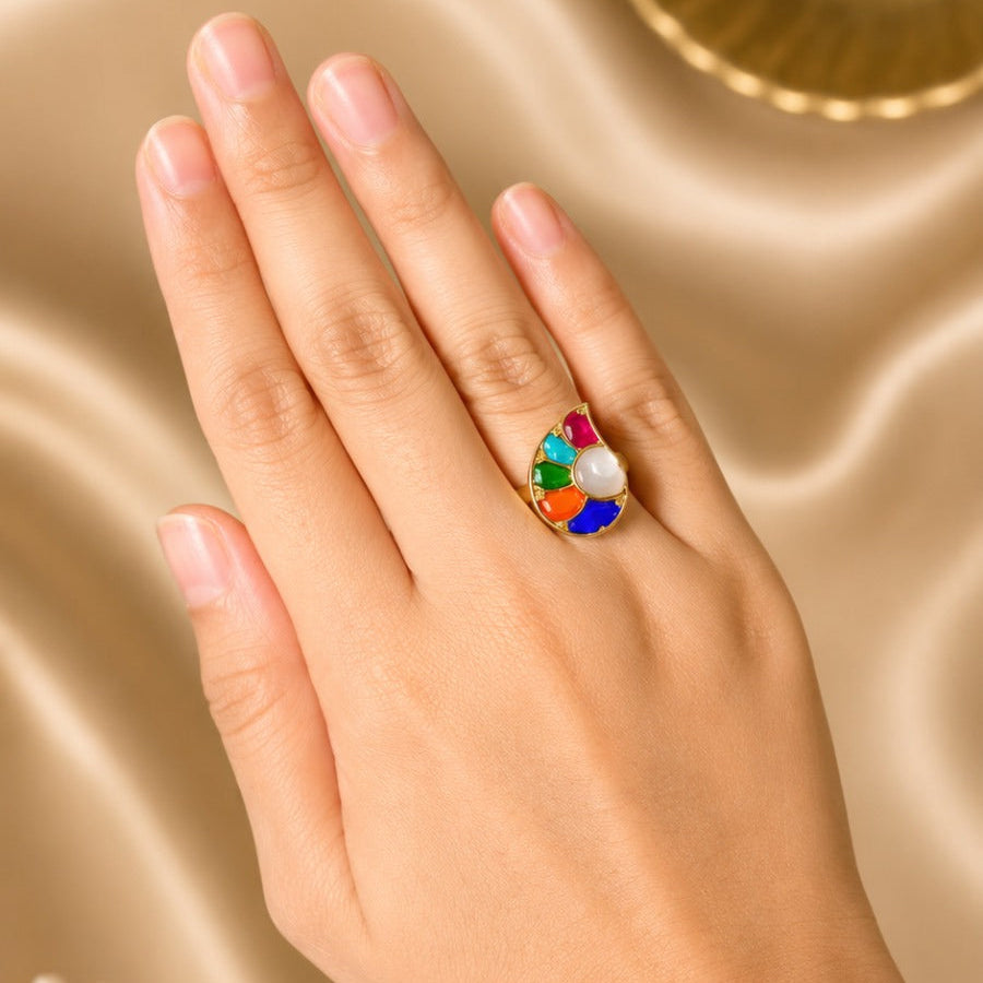 Dehi Navratna Kundan Ring