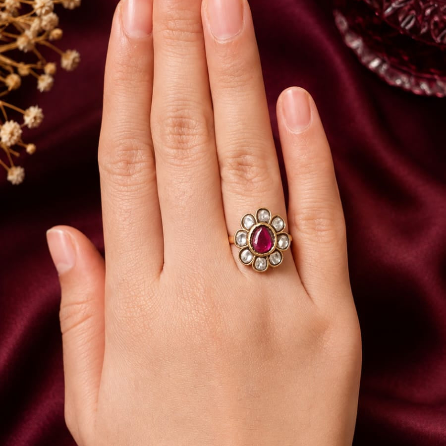 Damika Kundan Ring