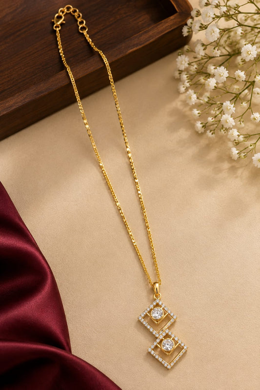 Double sparkle Moissanite Chain