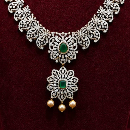 Mahi CZ Necklace & Earrings set