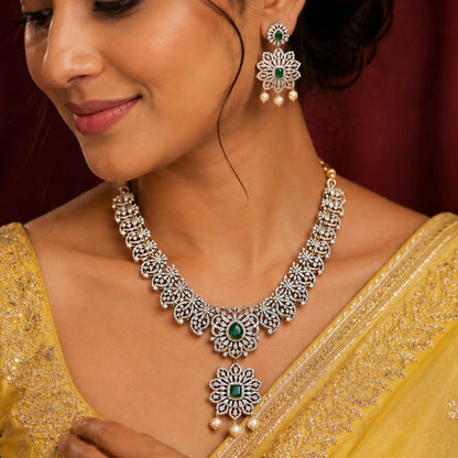 Mahi CZ Necklace & Earrings set