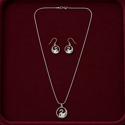 Swan Chain & Earrings Set