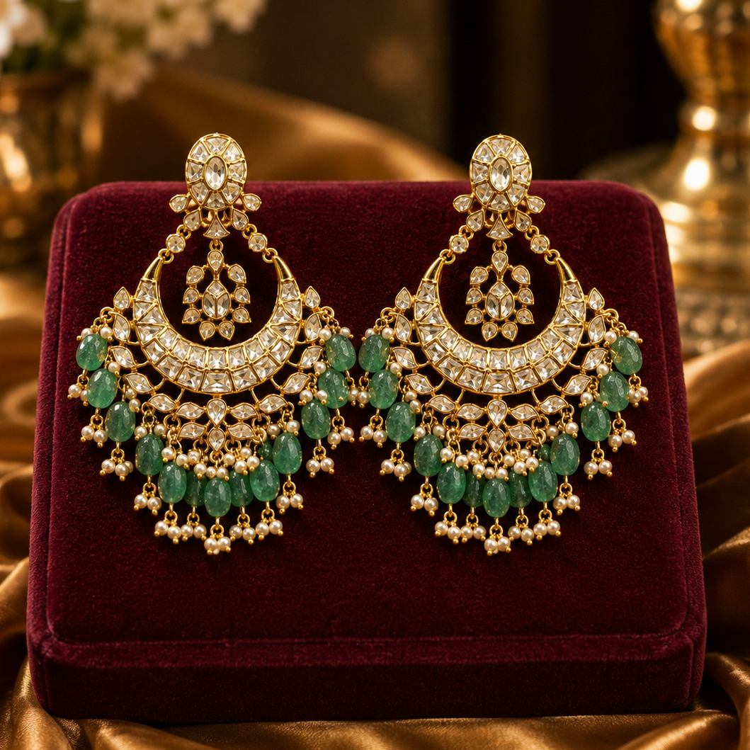 Suchi Moissanite Chandbali