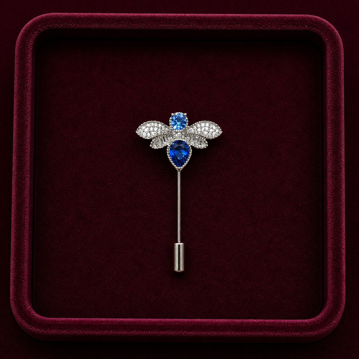 Blue Bee Brooch