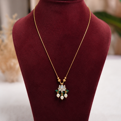 Lotus Kundan chain