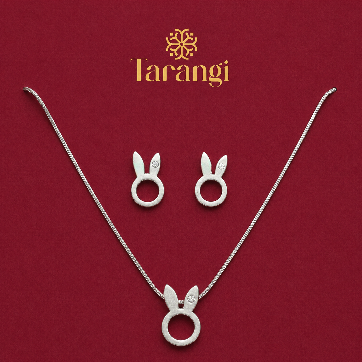 Bunny Chain & Earrings set