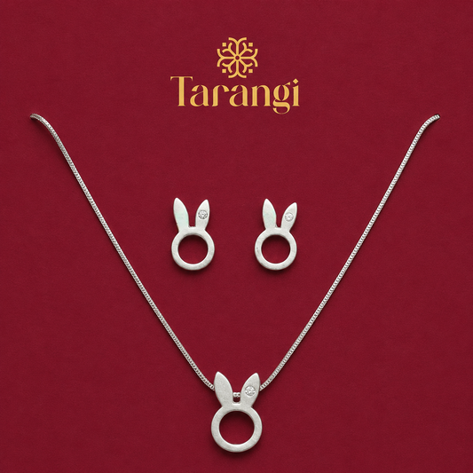 Bunny Chain & Earrings set