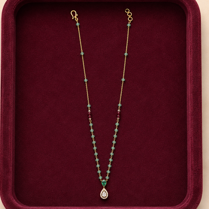 Green Pretty Moissanite Necklace
